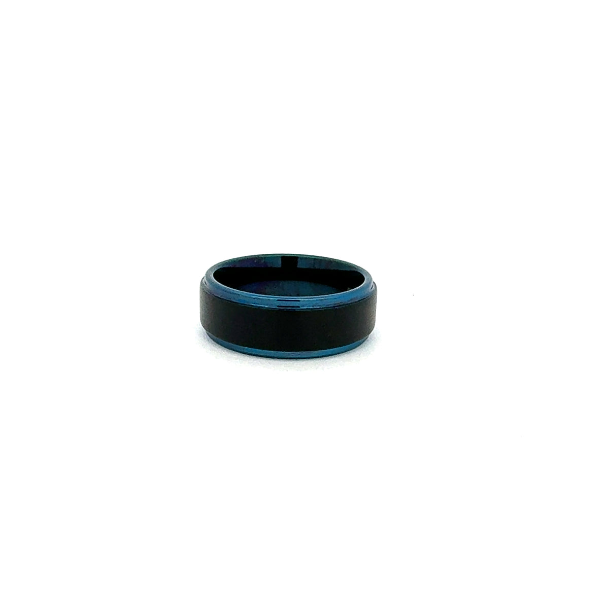Blue and Black Tungsten Ring