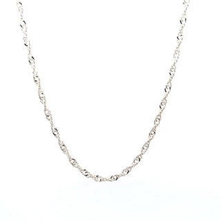 925 Silver 2.3mm Twisted Rope Chain, 16"