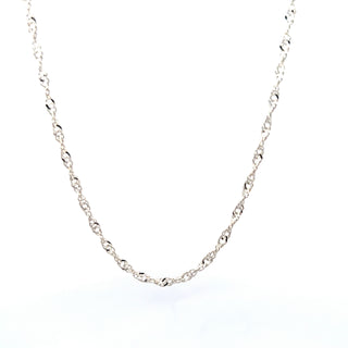 925 Silver 2.3mm Twisted Rope Chain, 16"