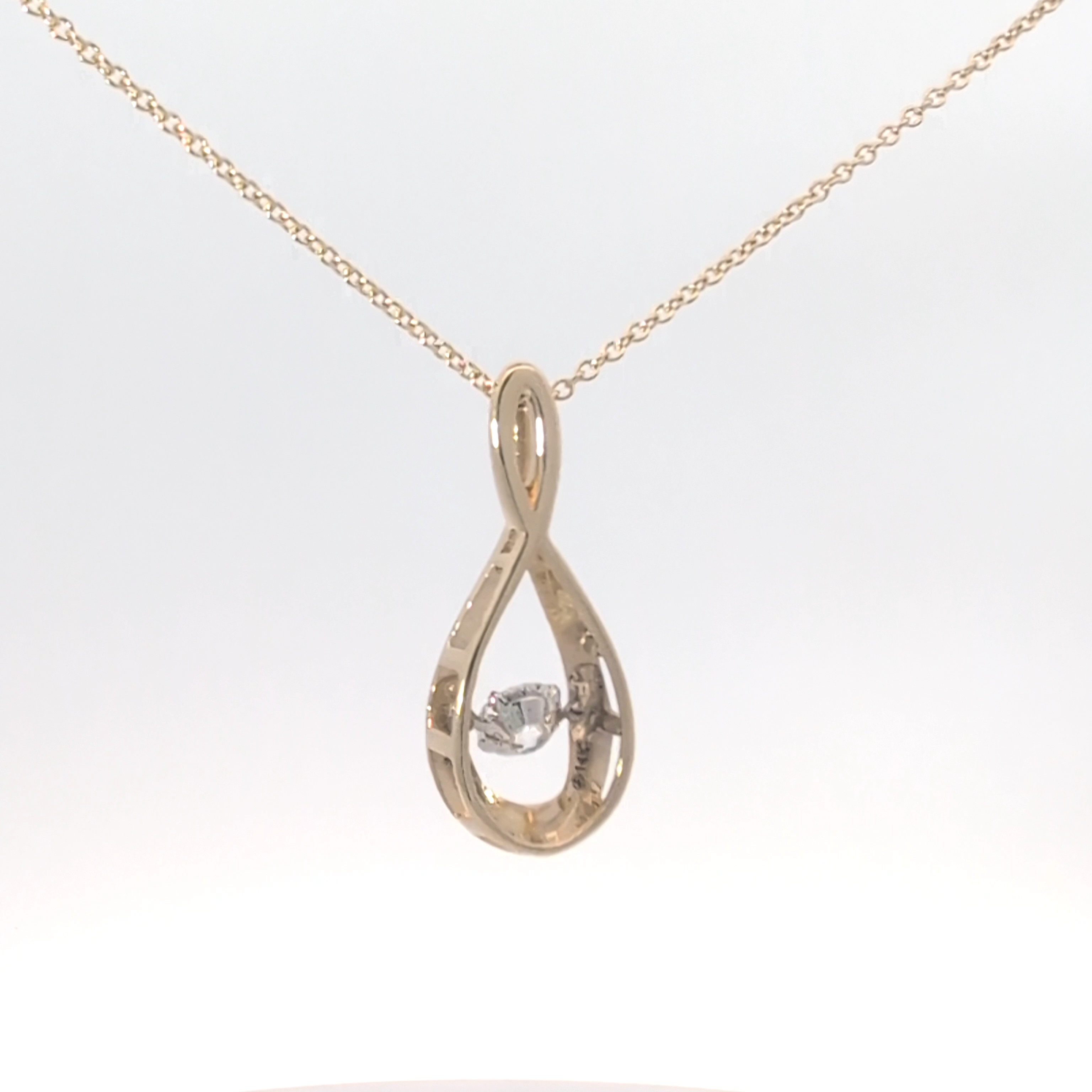 14K Yellow & White Gold Lab Grown 0.50cttw Diamond Necklace, 18"