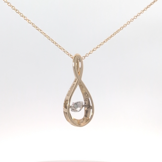 14K Yellow & White Gold Lab Grown 0.50cttw Diamond Necklace, 18"