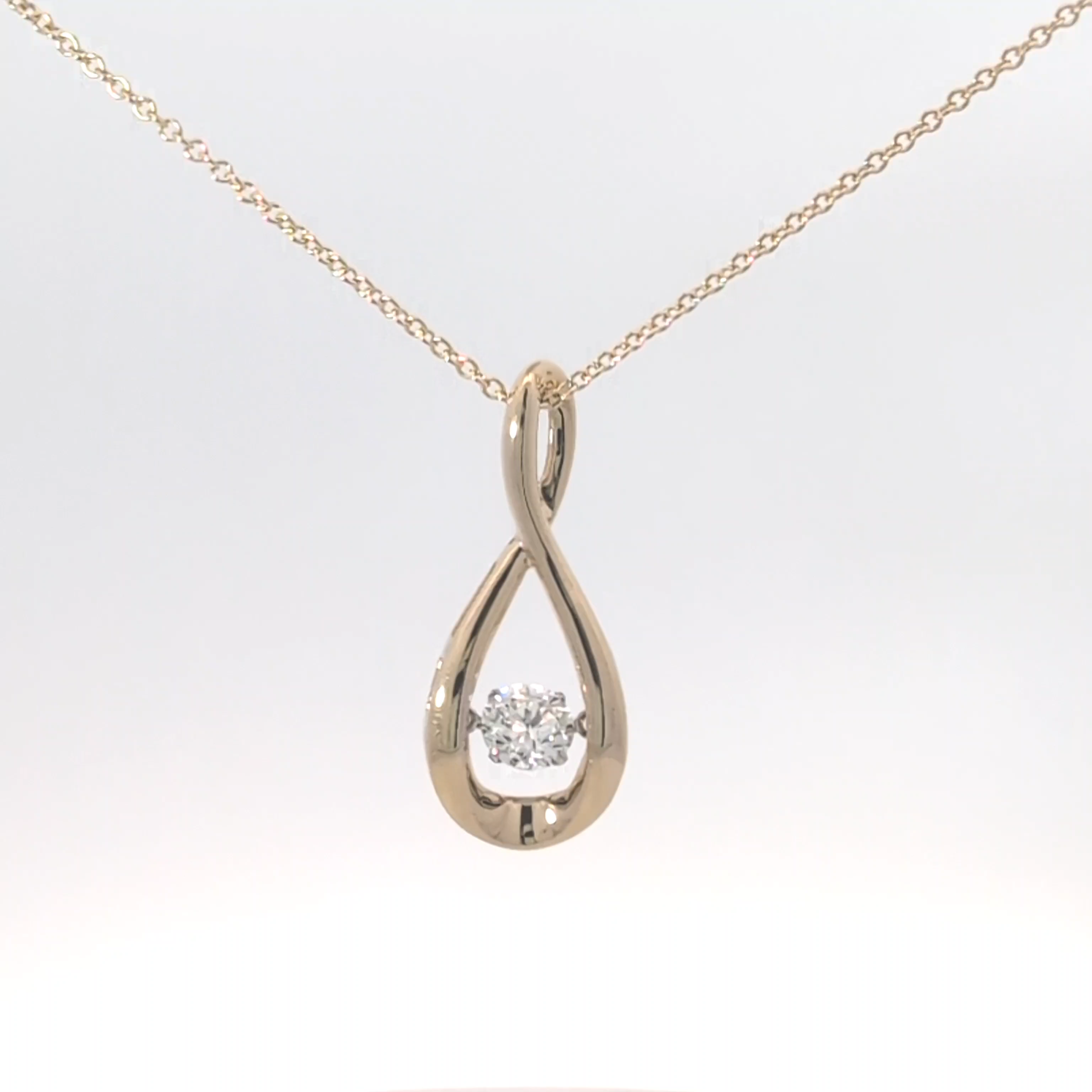 14K Yellow & White Gold Lab Grown 0.50cttw Diamond Necklace, 18"