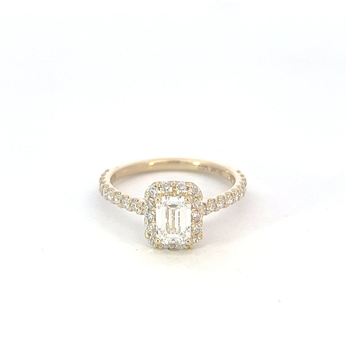 14K Yellow Gold 0.91cttw Lab Grown Diamond Engagement Ring