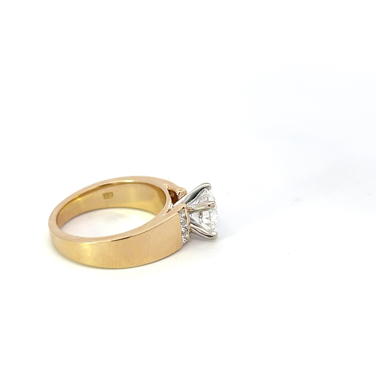 14K Yellow and White Gold 1.75cttw Lab Grown Diamond Ring