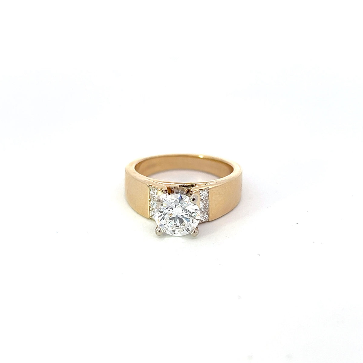 14K Yellow and White Gold 1.75cttw Lab Grown Diamond Ring