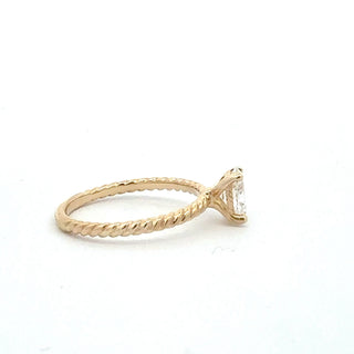 14K Yellow Gold 0.70cttw Oval Cut Lab Grown Diamond Ring
