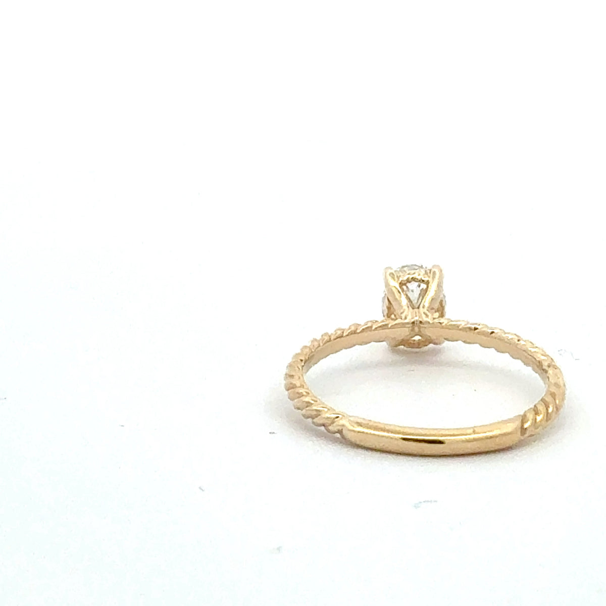 14K Yellow Gold 0.70cttw Oval Cut Lab Grown Diamond Ring