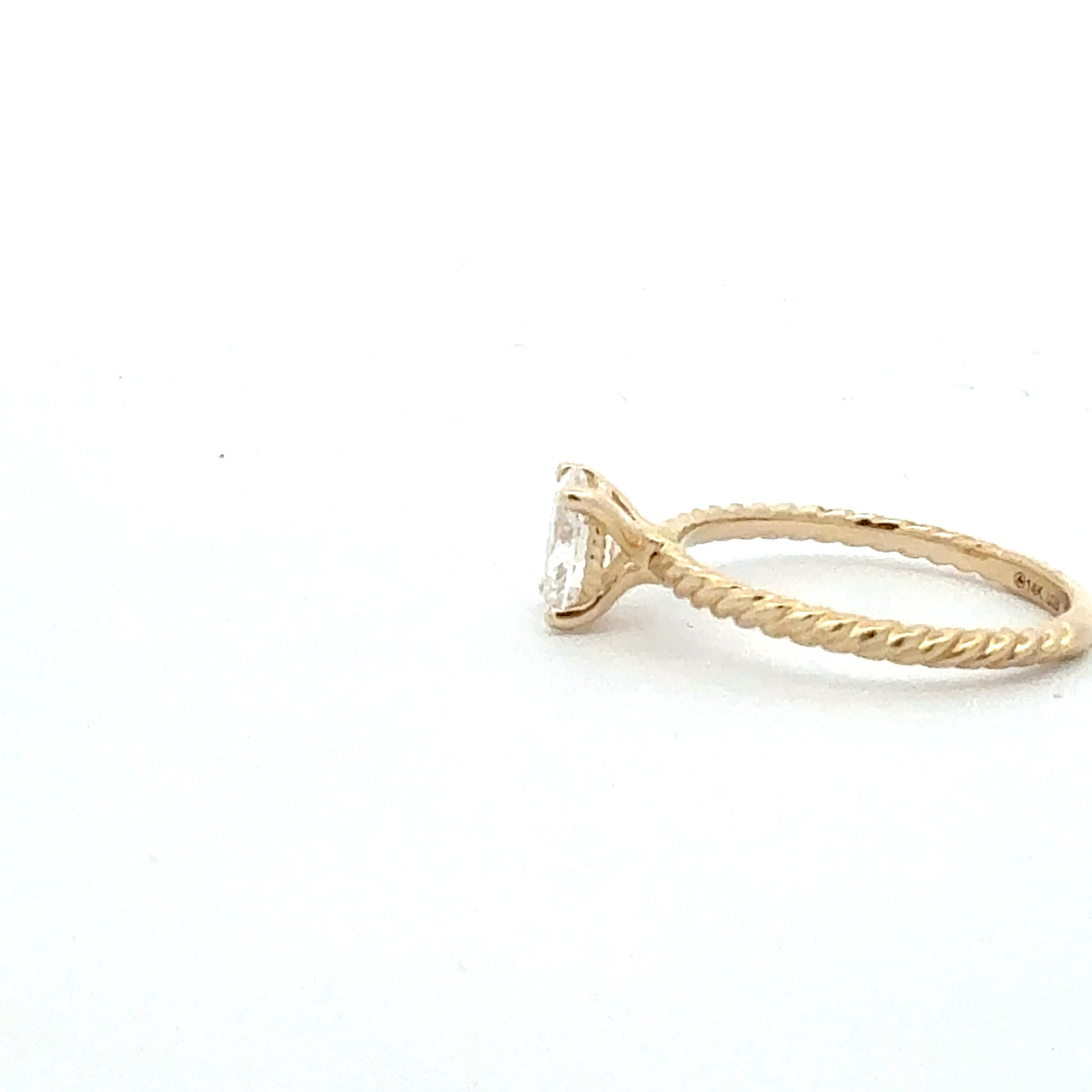 14K Yellow Gold 0.70cttw Oval Cut Lab Grown Diamond Ring - / 4