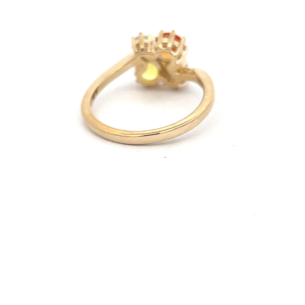 10K Yellow Gold 0.39cttw Canadian Diamond and Sapphire Ring
