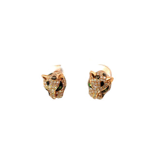 Previously Loved - Effy® 1/2 ct. t.w. Diamond Panther Earrings in 14K Rose Gold