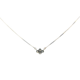 Sterling Silver Multi Bezel Set Lab Grown Diamonds  Pendant Necklace