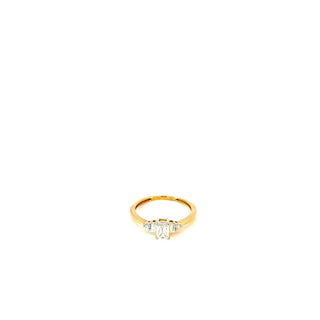 10K Yellow Gold 0.50cttw Emerald cut Lab Grown Diamond Ring