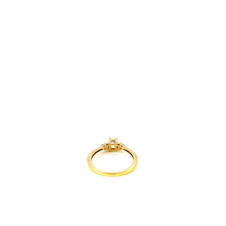 10K Yellow Gold 0.50cttw Emerald cut Lab Grown Diamond Ring