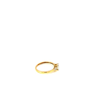 10K Yellow Gold 0.50cttw Emerald cut Lab Grown Diamond Ring