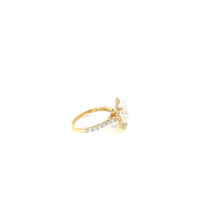 14K Yellow Gold 3.50ct Oval Lab Grown Diamond Ring with Halo