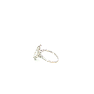 14K White Gold 2.50cttw Lab Grown Marquise Cut Diamond Engagement Ring with Halo
