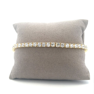 925 Silver - Gold Plated 4mm Cubic Zirconia Tennis bracelet 8"