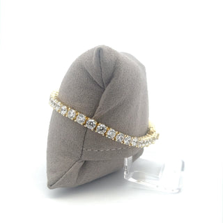 925 Silver - Gold Plated 4mm Cubic Zirconia Tennis bracelet 8"