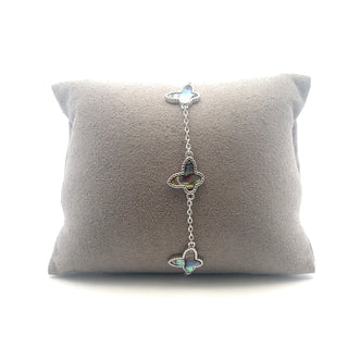 925 Silver Butterfly Bracelet 7-8" Adjustable Bracelet