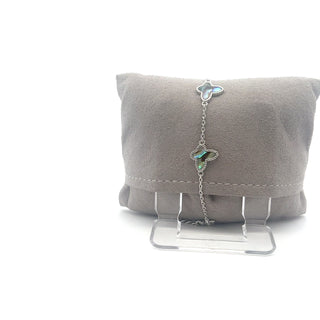 925 Silver Butterfly Bracelet 7-8" Adjustable Bracelet