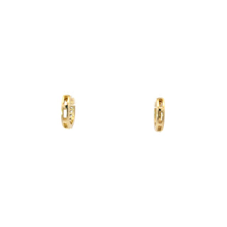 925 Sterling Silver Gold Plated  Cubic Zirconia Hoops