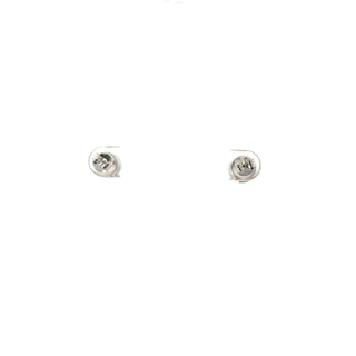 925 Sterling Silver  CZ Earrings 6mm