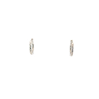 925 Sterling Silver Diamond cut  Hoops 15mm