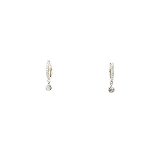 925 Sterling Silver Cubic Zirconia Hoops