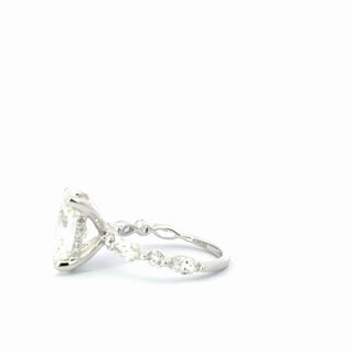 14K Gold 4.00ct Oval Lab Grown Diamond Engagement Ring