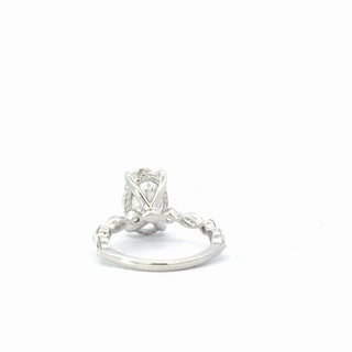 14K Gold 4.00ct Oval Lab Grown Diamond Engagement Ring
