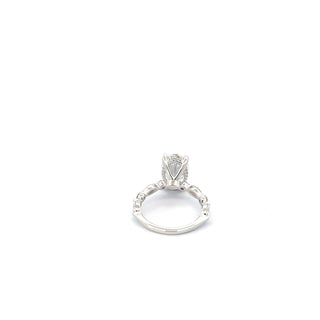 14K Gold 4.00ct Oval Lab Grown Diamond Engagement Ring