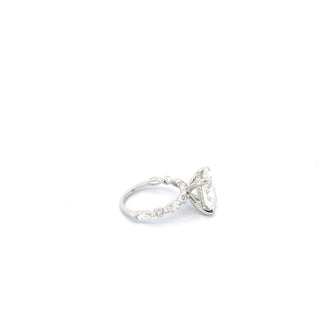 14K Gold 4.00ct Oval Lab Grown Diamond Engagement Ring
