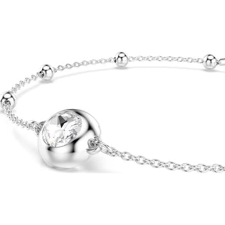 Una Angelic bracelet, Round cut, White, Rhodium plated 5733196