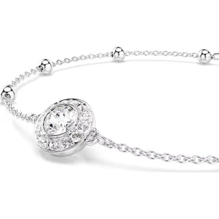 Una Angelic bracelet, Round cut, White, Rhodium plated 5733196
