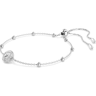 Una Angelic bracelet, Round cut, White, Rhodium plated 5733196