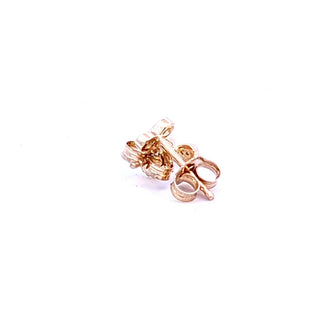 Aretes de oro amarillo de 10 quilates con diamantes redondos de talla brillante de 0,02 quilates