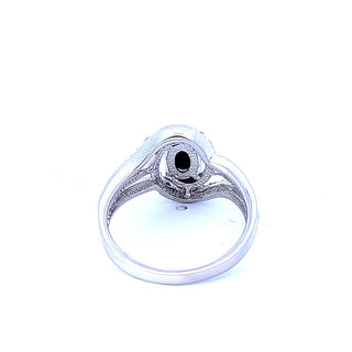 925 Sterling Silver Sapphire & Diamond Ring