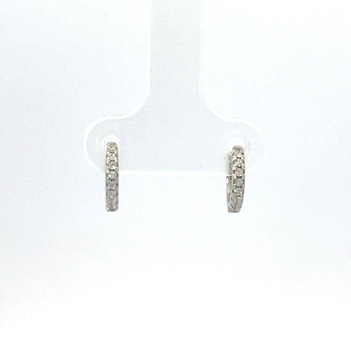 925 Silver Earrings Cubic Zirconia Huggies