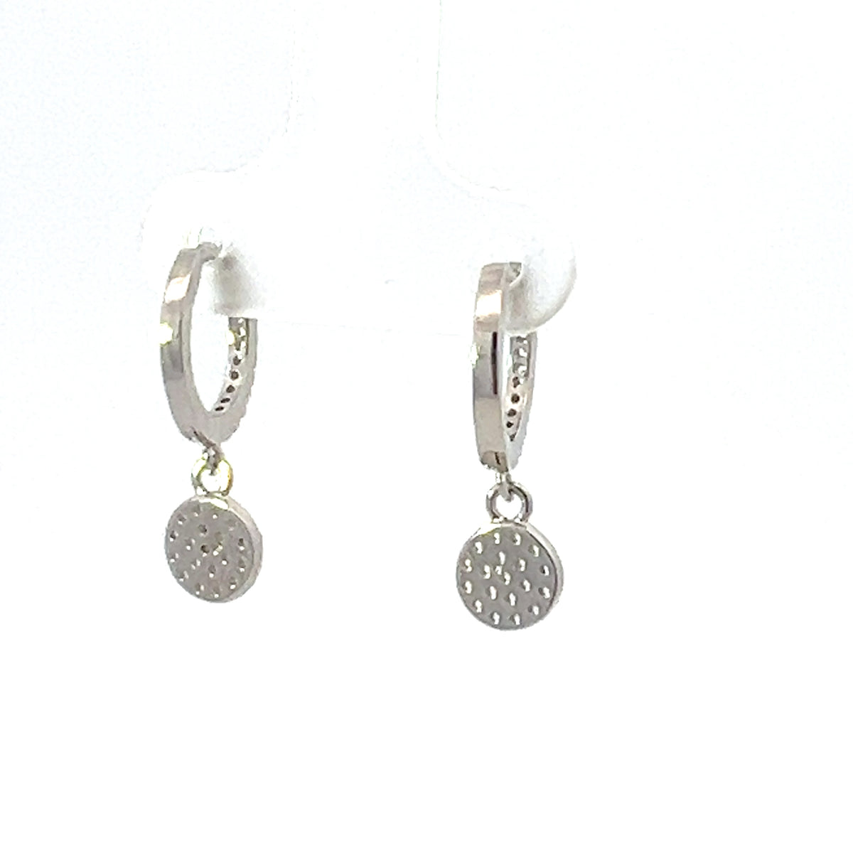 Pendientes de plata 925 con circonitas cúbicas y circonitas colgantes.