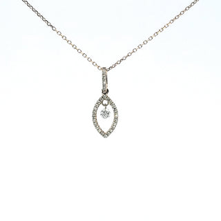 Colgante de diamantes en oro amarillo de 14 quilates, 18"