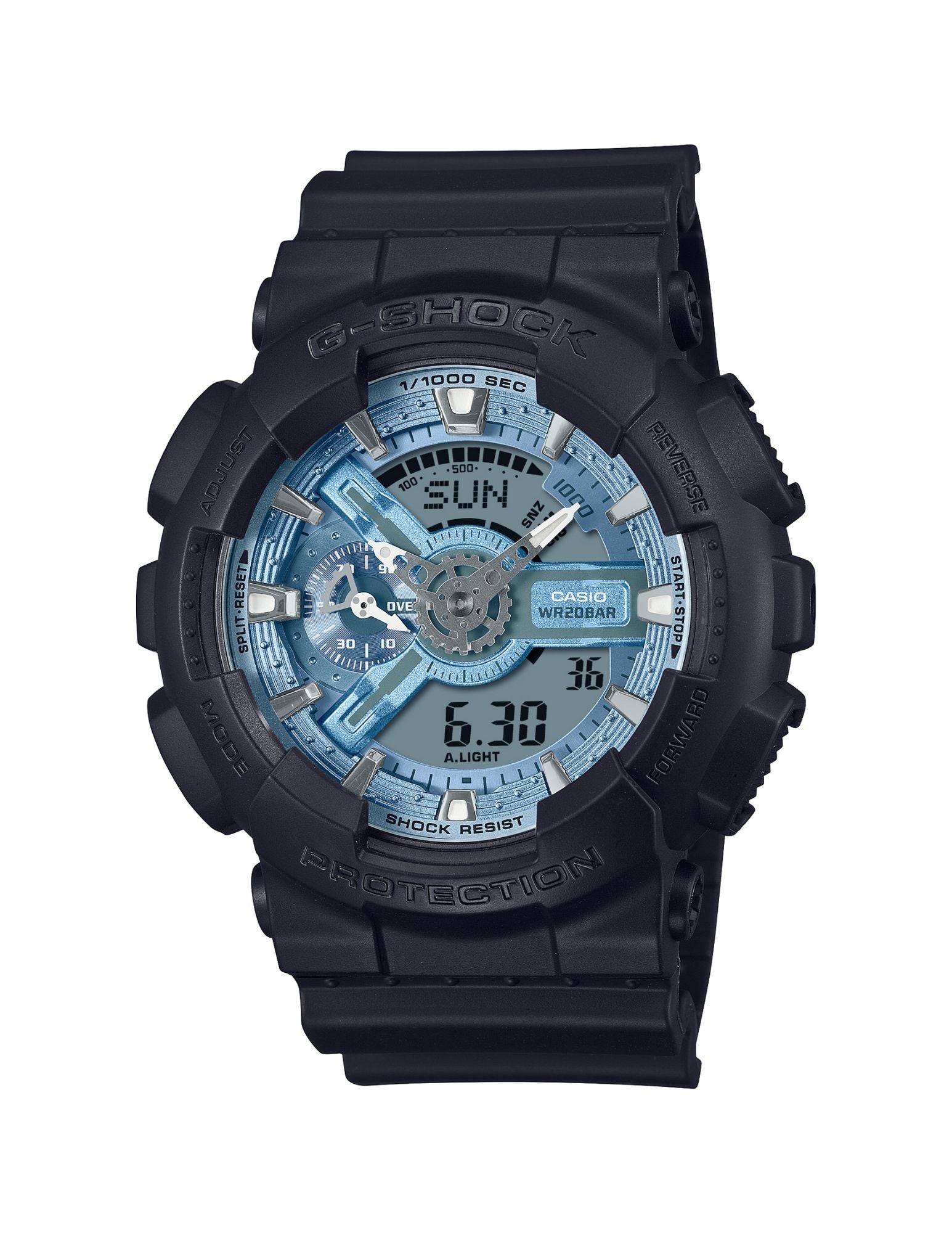 Casio G-Shock Analog Digital Watch, GA110CD-1A2, Ice Blue, 110 Series