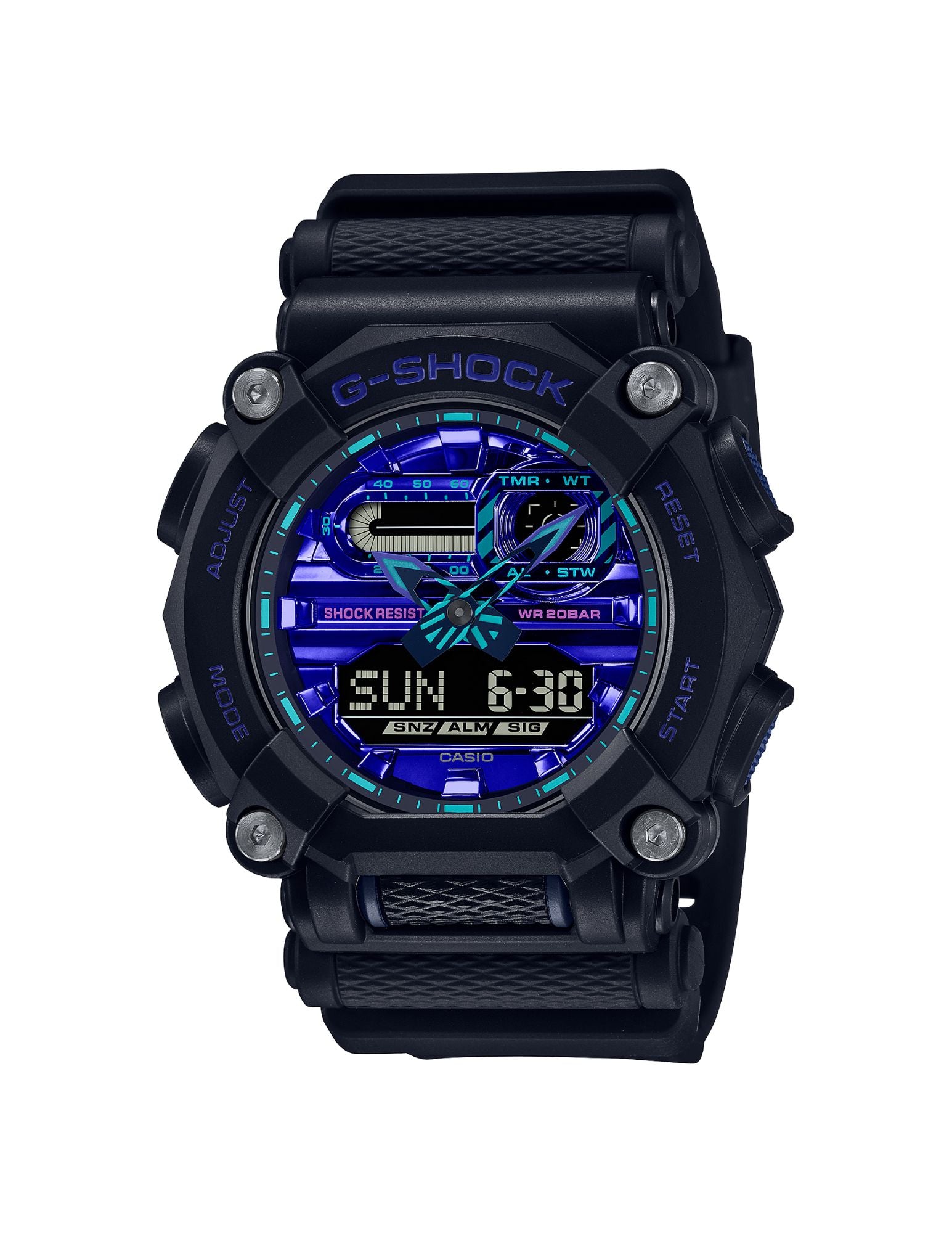 Casio G-Shock Analog Digital Watch, Virtual Blue Series GA900VB-1A