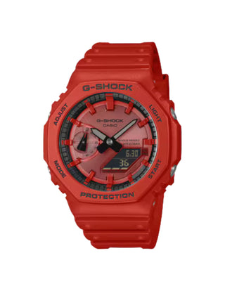 Casio G-Shock Analog Digital Watch, 2100 Series, GA2100RRB-4A, Red