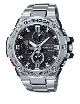 Casio G-Shock Analog Solar Powered Watch, G-Steel, GST-B100 Series, GSTB100D-1A, Silver
