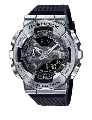 Casio G-Shock Analog Digital Watch, G-Steel, GM-110 Series, GM110-1A, Stainless Steel & Black