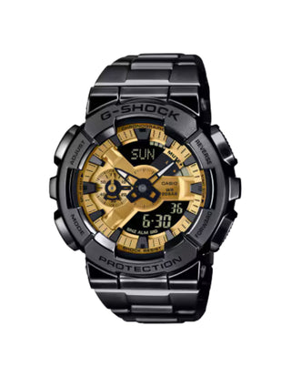 Casio G-Shock Analog Digital Watch, G-Steel, 110 Series, GM110BD-1A9, Black and Gold