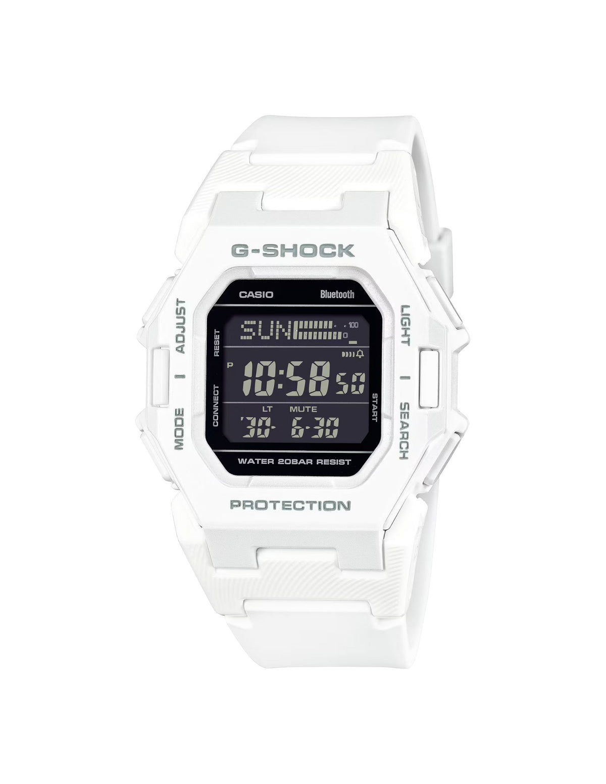 Casio G-Shock Digital Watch, GD-B500 Series, White, GDB500-7