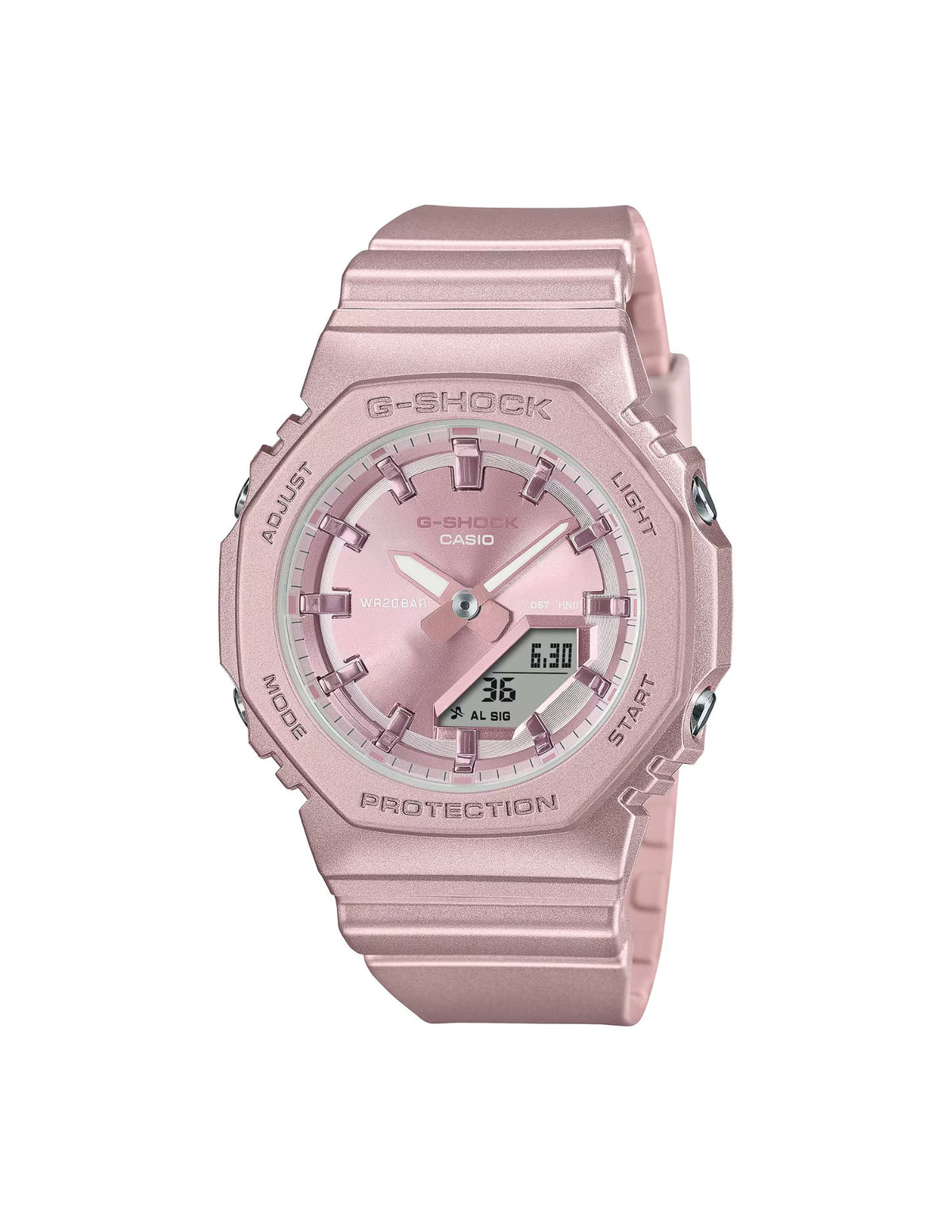Casio G-Shock Women&#39;s Analog Digital Watch GMA-P2100ST-4A, Pearlescent Pink