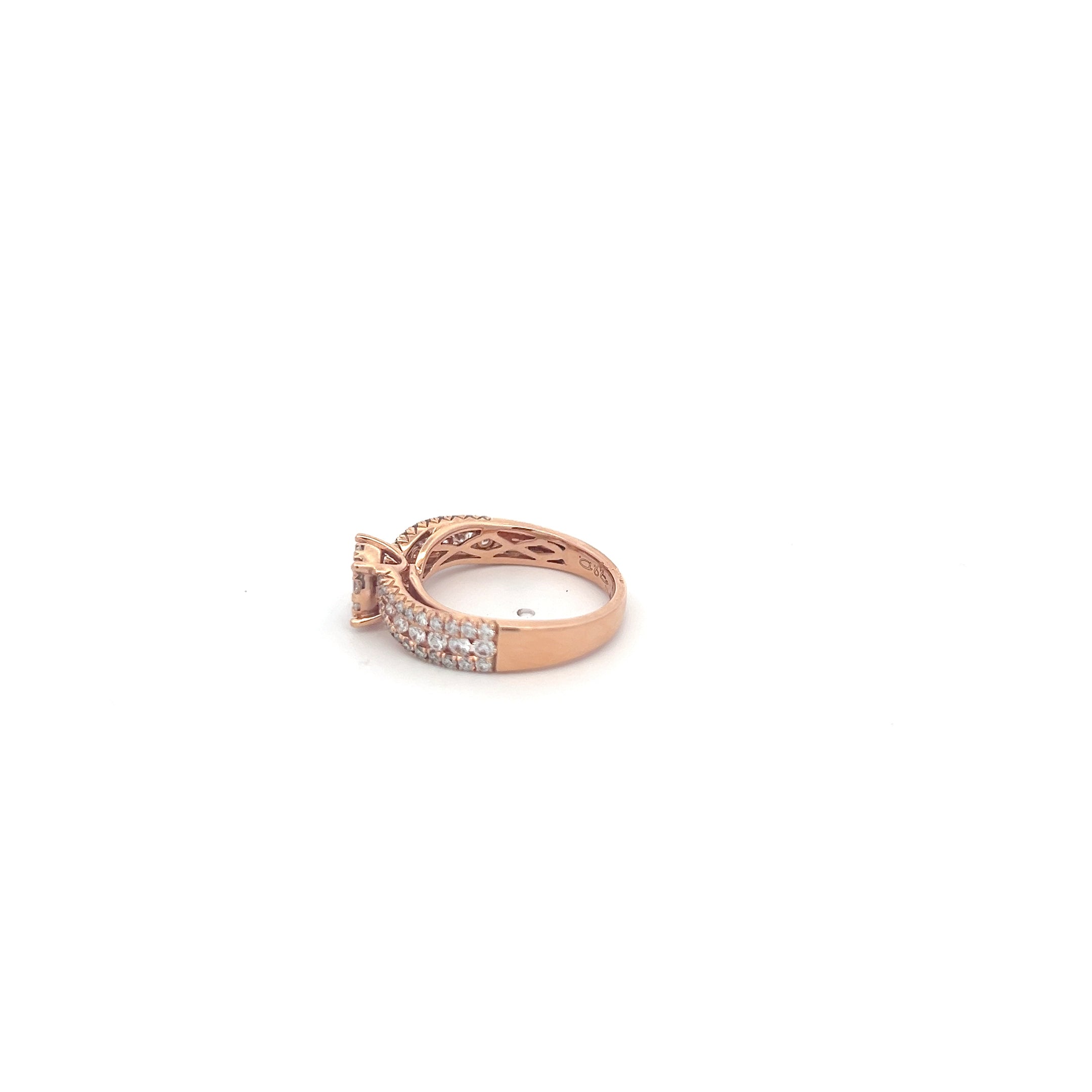 14K Rose Gold 0.93 cttw White Diamond Ring
