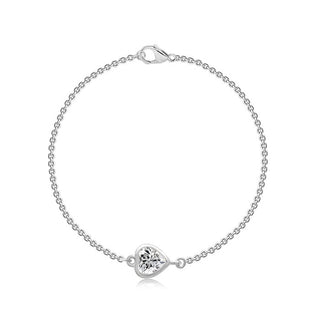 10KT Lab Grown Diamond Reversible Heart Motif Bracelet